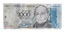 Comprar Billete De 2.000 Bs. 29\u002F10\u002F90 - Serial B8 - 605