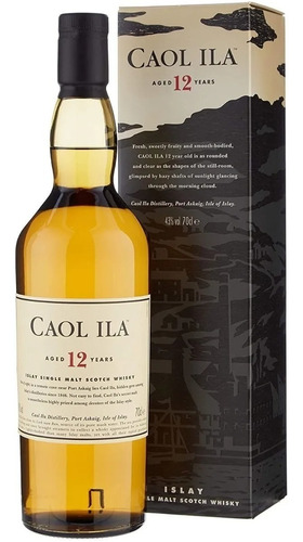 Whisky Caol Ila 12 Años Con Estuche Single Malt 750ml