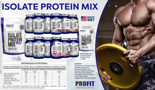 Whey Protein - Isolate Protein Mix Sabor Morango De 907g