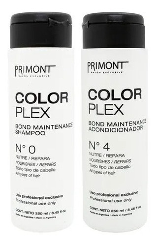 Primont Color Plex Shampoo Enjuague Reparación 250ml Local