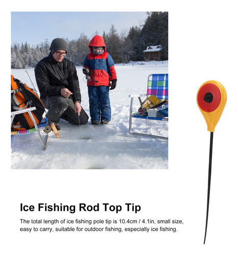 Juego Puntas De Caña De Pescar En Hielo Abs De 5 Piezas Rojo