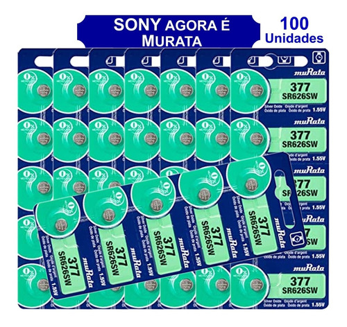 100 Baterias Sony 377 Sr626sw Original Lr626 177 Ag4