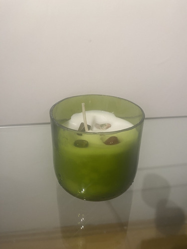 Vela Aromatica En Vaso De Botella Reciclado