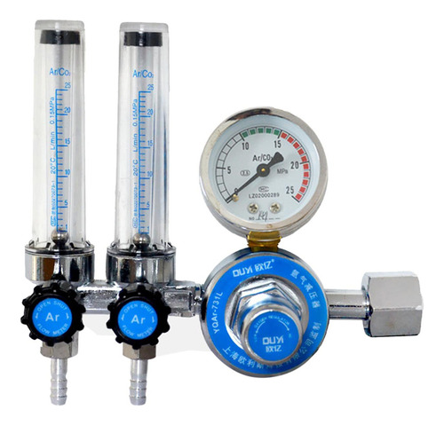 Industrial Argón/co2 Mig Caudalímetro Regulador De Doble