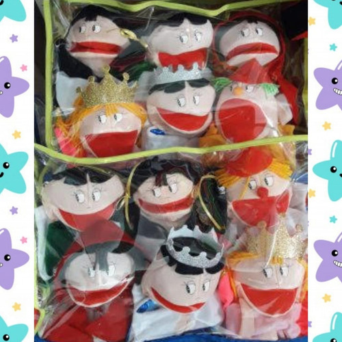 Kit X3 Títeres De Personajes