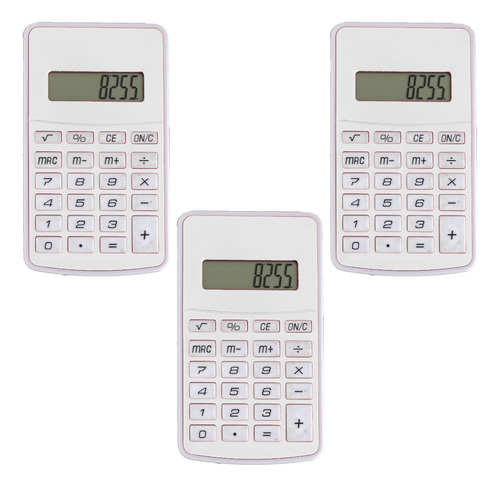 Paquete De 3 Calculadora De Bolsillo Diferentes Colores 