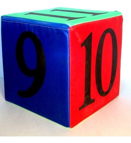 Cubo Didáctico Números 7 Al 12, 20x20cms. Hule Espuma Vinil