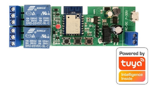 Smart Rele Wifi+rf  2 Canales Para App Tuya / Smartlife