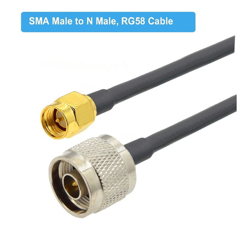 Cable Sma Macho A Tipo N Macho Conector Wifi Pigtail 40cms