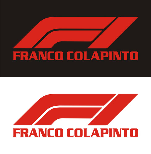 Calco Ploteo Formula 1 Franco Colapinto Argentina 20 X 7 Cm