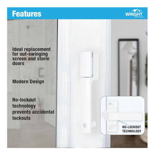 Cerradura Pulsador Wright Para Puertas: Compacta Y Segura