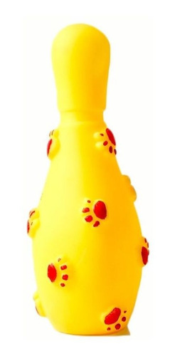 Brinquedo Pet - Pino De Boliche De Borracha Cor:amarelo