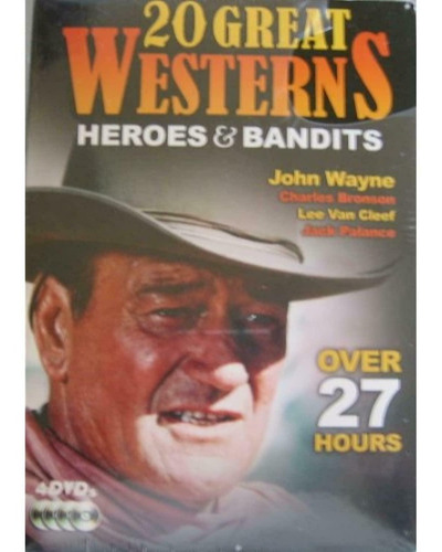 4 Dvds Box/set 20 Great Westerns: Heroes&bandits 27hs Wayne
