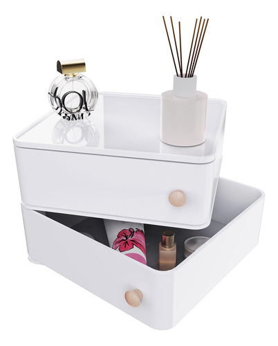 Organizador De Maquillaje Con Cajones Giratorios: Caja De Al