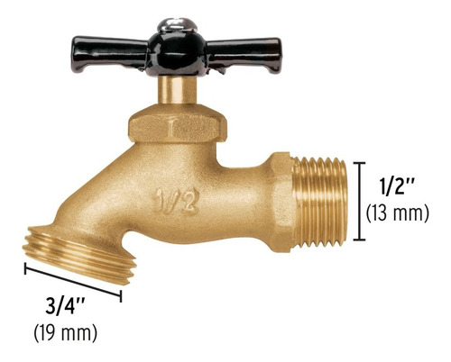 Llave Para Manguera De Laton 1/2p 100g 22146 Pretul
