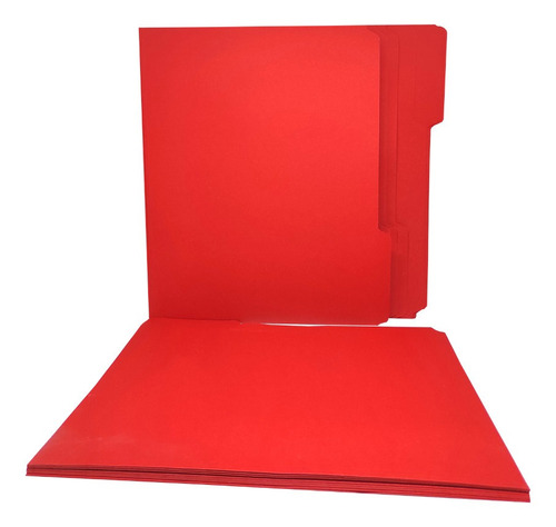 Carpetas De Manila Color Rojo Paquete De 100 Unidades 