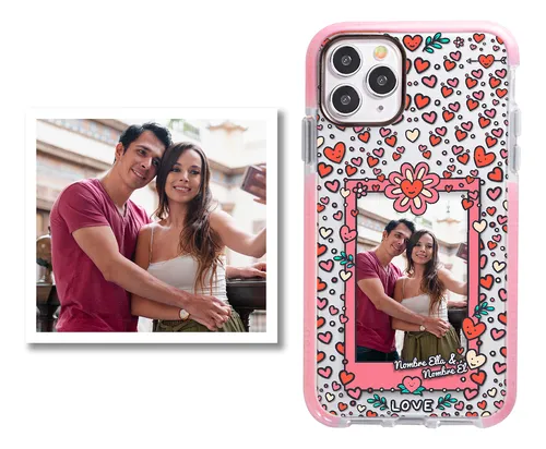 comprar Funda Para iPhone Corazones Personalizada Con Foto Favorita