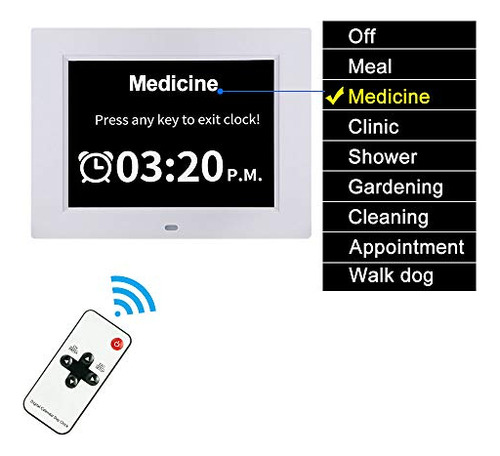 [control Remoto] Reloj Digital Con Calendario Diario 8 Pulga