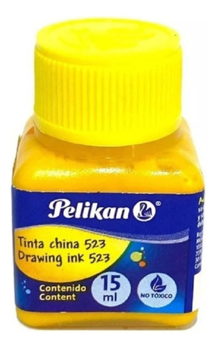 Tinta China 15ml Pelikan Dibujo Caligrafía Color Amarillo 