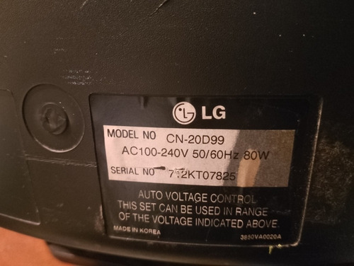 Televisor LG Cinemaster Q-atro 21 Pulgadas.