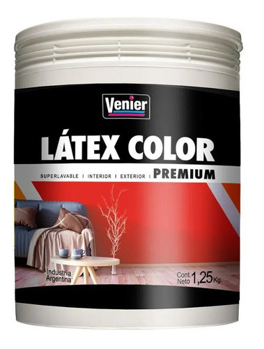  Latex Superlavable Interior Exterior Venier Colores X 1 Lt