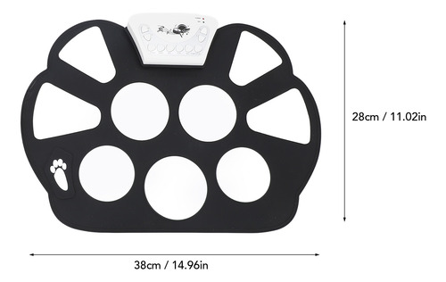 Tambor Electrónico De Silicona Plegable Portátil Enrollado A
