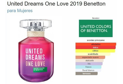 Imagen 2 de 3 de Perfume Benetton United Dreams One Love Edt 80ml Dama.