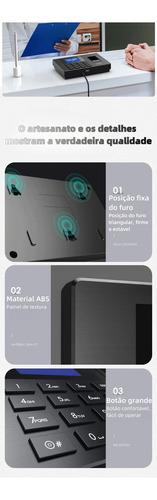 Relógio De Ponto Biométrico Digital Impressão Eletrônico Cor Preto 110v/220v