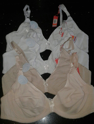 Imagen 2 de 10 de Brasier Sostén Señorial Clasico Algodón Cotton Con Varilla