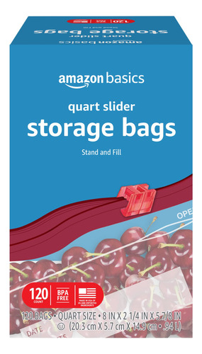 Bolsas Ziploc Amazon Basics Bolsas Deslizantes Para Almacena