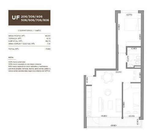 Apartamento 2 Dormitorios, Edificio Con Beneficios Impositivos, Amenities