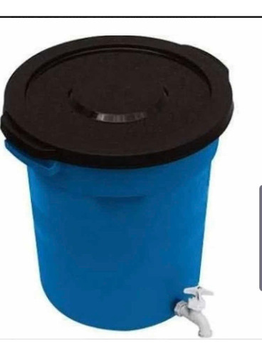 Bote Para Agua Con Llave 40 Litros Azul Color Azul Claro