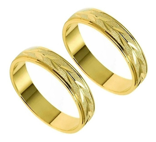 Anillos De Matrimonio Oro 10k Par 4mm Boda - Envió Gratis