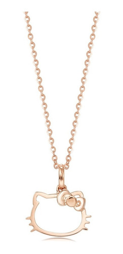 Collar Hello Kitty En Plata 950 Y Enchape En Oro.