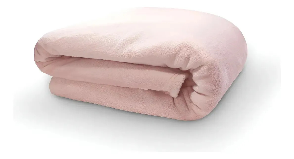 Cobertor Queen Camesa Neo Velour Soft 300g liso 2,20m x 2,40m cor rose velour 300g