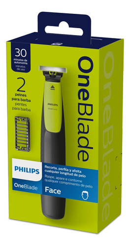 Imagen 6 de 6 de Afeitadora Philips OneBlade QP2510 verde lima y gris marengo 100V/240V