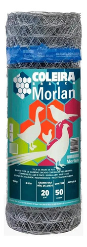 Kit C/2 Tela Pinteiro Pintinho Fio 22 50mt X 1,50 Alt Morlan