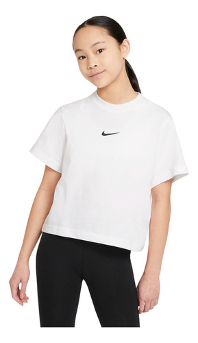 Polera Nike Sportswear Niños Blanco