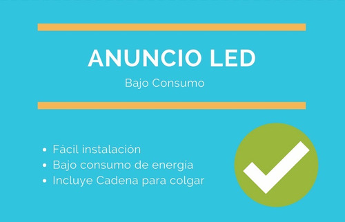 Imagen 2 de 4 de Anuncio Luminoso Led Frase Abierto Bajo Consumo Fotos Reales
