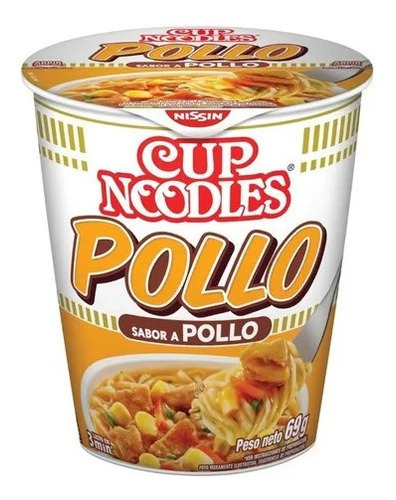 Fideos Cup Noodles Nissin Pollo 69g. X12 Unidades