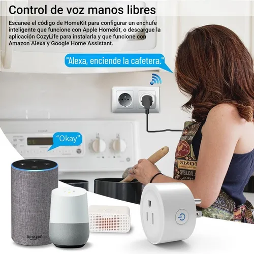 Enchufe Inteligente Wifi Contacto Para Homekit AlexaY Google home 10a 3  PIEZAS