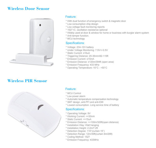 Inalámbrico Gsm Sms Home Ladrón Sistema De Alarma De Segurid