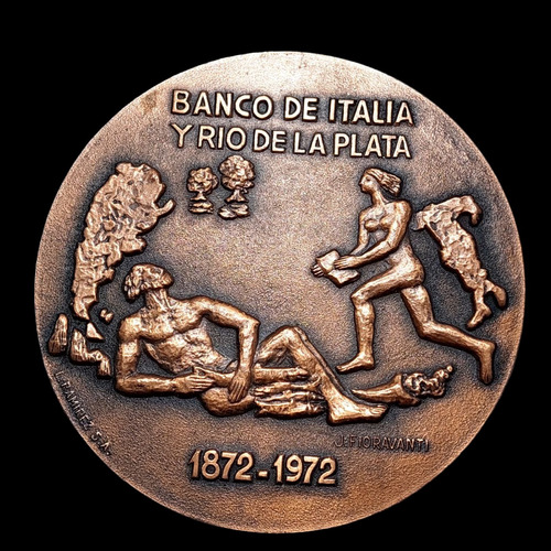 Medalla Banco De Italia Y Rio De La Plata Año 1972 - 1129