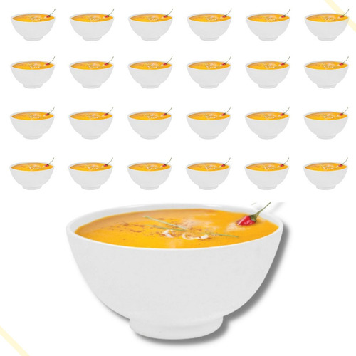 150 Tigelas Cumbuca Resistente 400ml Melamine Caldo Sopa
