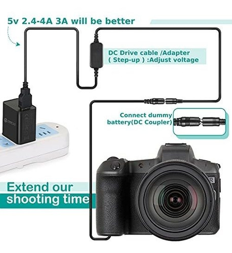 Dmw Blh7 Acoplador Dcc15 Adaptador 5 Cable Cargador Usb