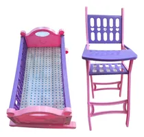 Comprar Set Cunita Y Sillita De Comer Para Muñecas O Bebotes