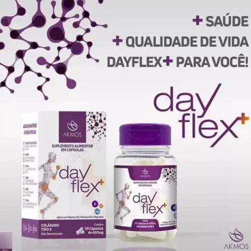 2x Day Flex Akmos Colágeno Tipo 2 + 5 Brinde Doctor Fit 5g