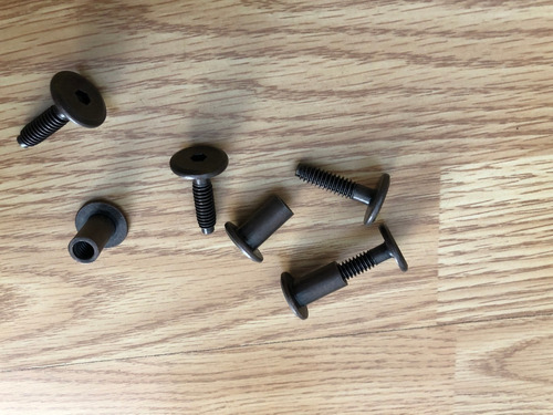 Tornillo Union Para Mueble Gabinetes 100pz 25mm ¼'' Cobre An