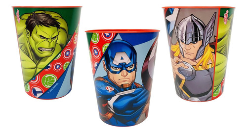 Vaso Plastico Avengers 468ml Cresko Sp939 Color Rojo