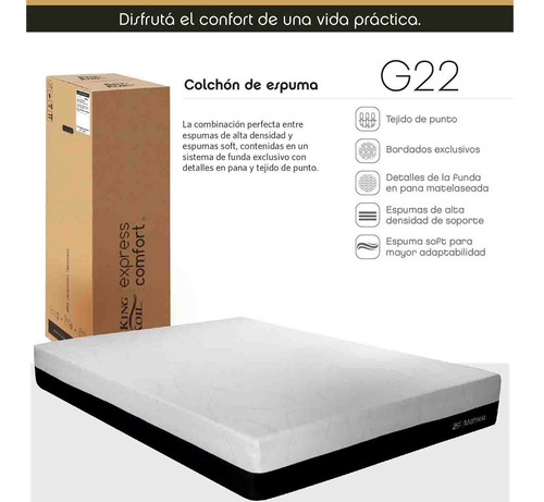 Colchón 1 Plaz Espuma King Koil Express Comfort G22 190 80 C